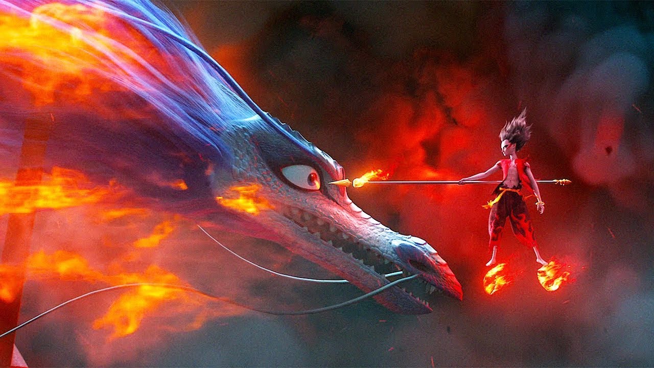 Epic Battle: Nezha vs. Ao Bing | Stunning Scene from Nezha (2019) 🎬