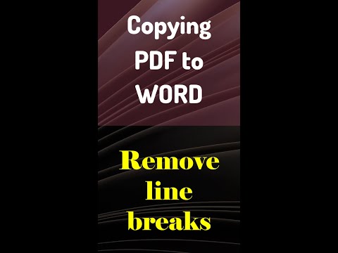 Copying PDF to Word | Fix hard returns #Shorts