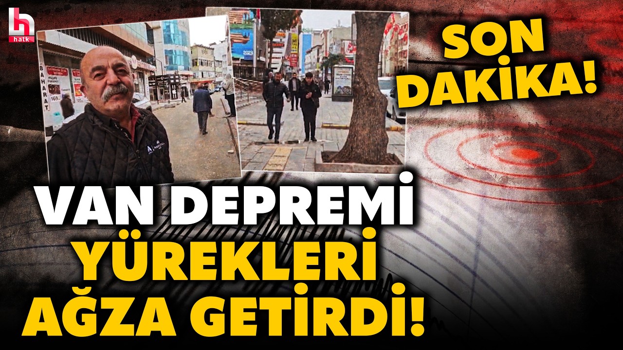 VAN'DA KORKU DOLU DAKİKALAR! Vatandaşlar sokağa döküldü! İşte depremin ilk sarsıcı görüntüleri...