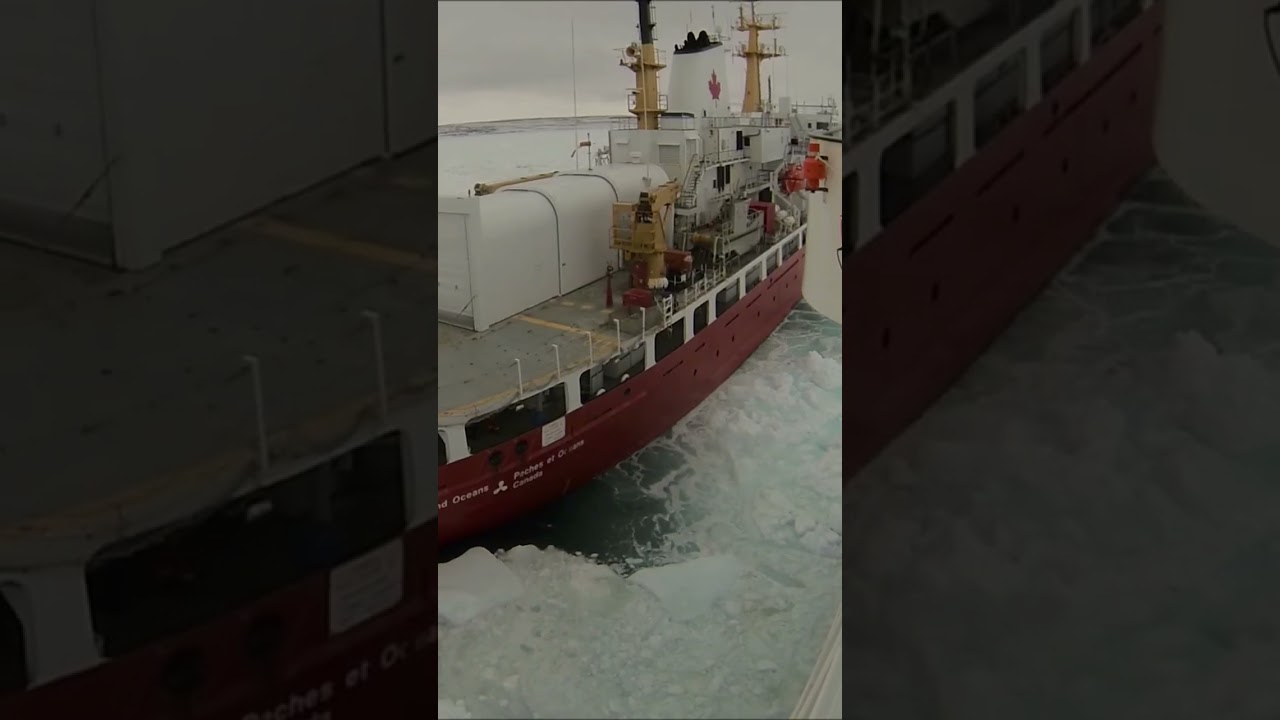 Icebreaker Henry Larsen frees ferry from the grip of the ice