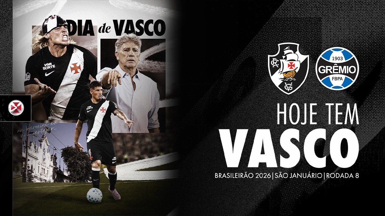 Vasco x Grêmio ao Vivo - Brasileirão 2026 | 8ª Rodada