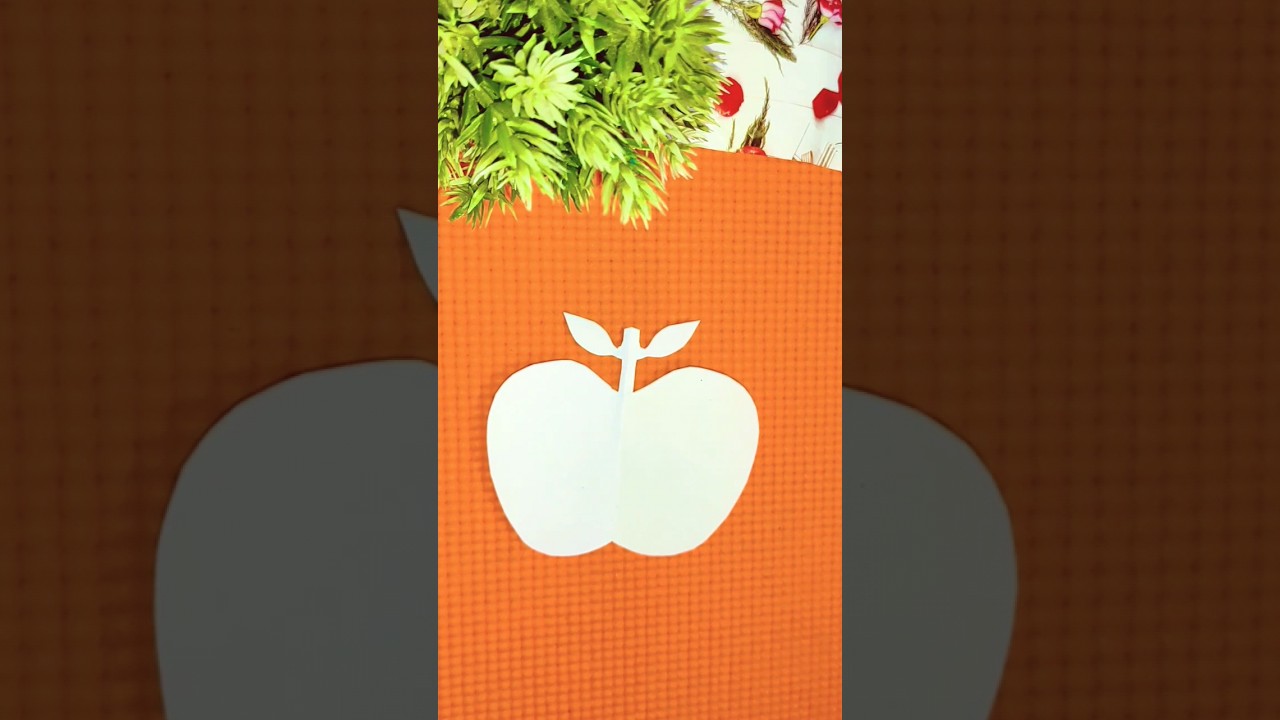 Apple Shape Paper Cutting ✂️