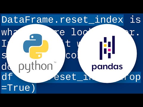 How to reset index in a pandas dataframe?