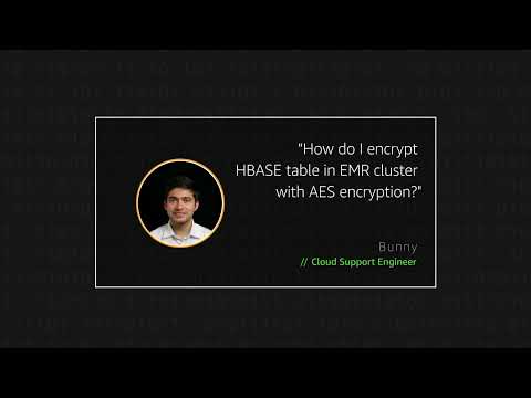 How do I encrypt HBASE table in EMR cluster with AES encryption?