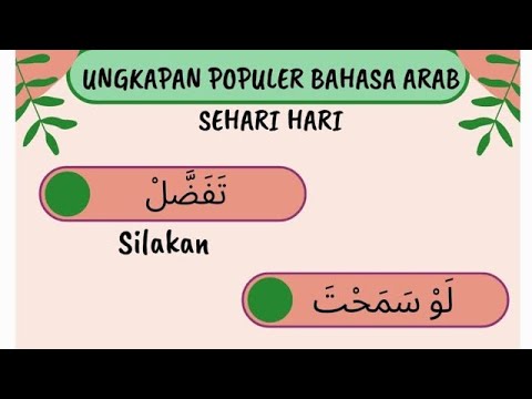 Percakapan Bahasa Arab Sehari Hari Untuk Pemula Part 1