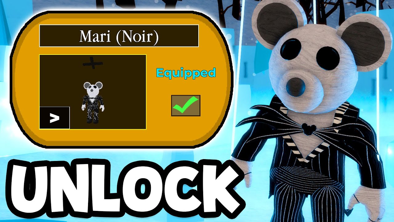 Unlock NOIR MARI in PIGGY! (Day 22 Advent 🎄)