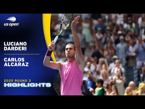 Luciano Darderi vs. Carlos Alcaraz Highlights | 2025 US Open Round 3
