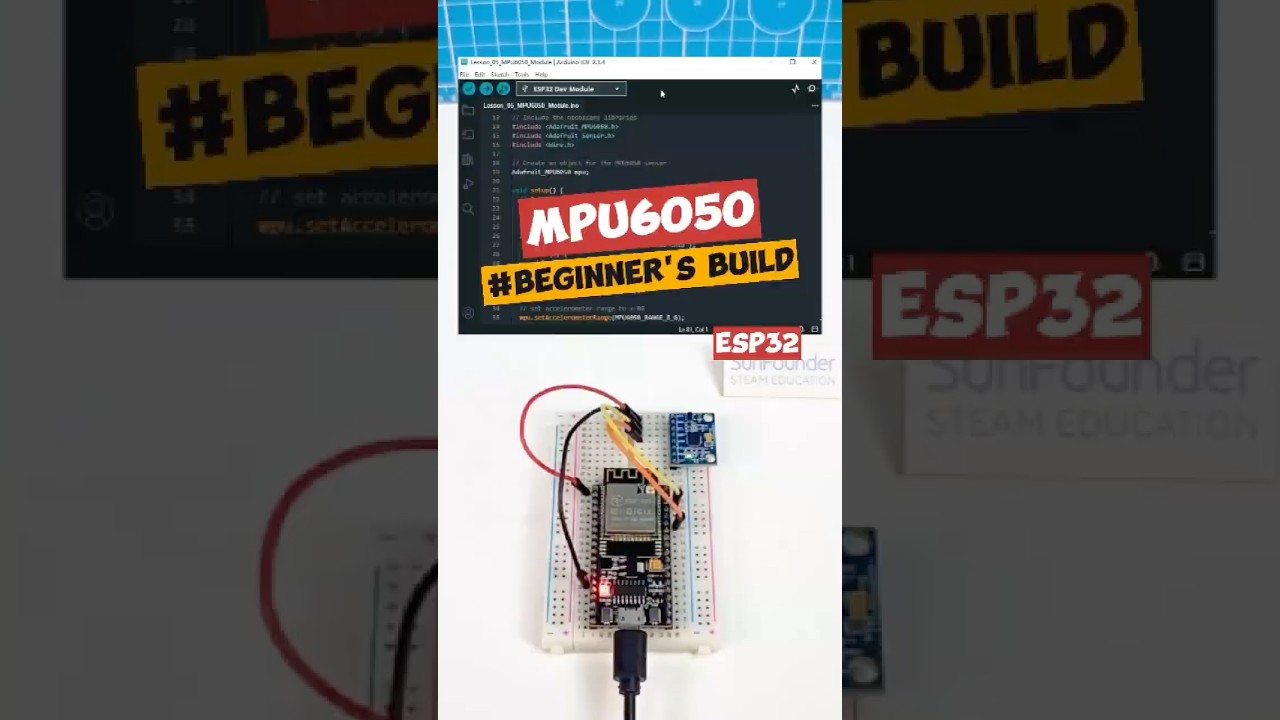ESP32 MPU6050 Module Project #arduino #electronics #engineering #arduinoproject  #esp32
