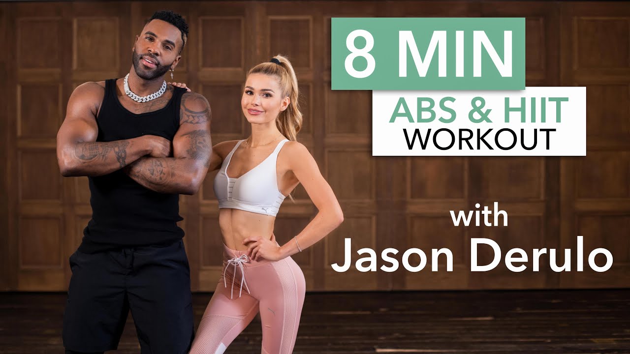 8-Minute Ab & HIIT Workout with Jason Derulo | No Equipment | Pamela Reif