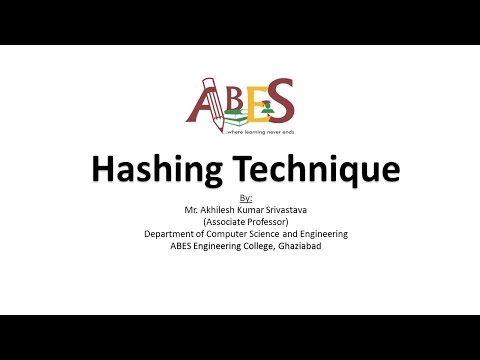 Hashing Technique by Mr. Akhilesh Kumar Srivastava
