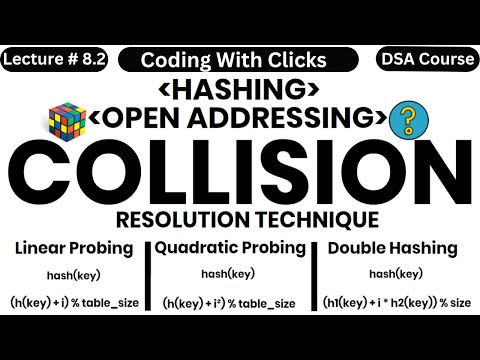Collision Resolution Techniques in Hashing - Open Addressing Hash Table  - Coding With Clicks