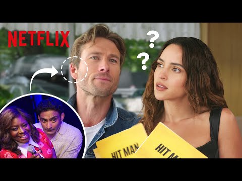 Glen Powell Pranks Adria Arjona with a Fake Interview | Hit Man | Netflix