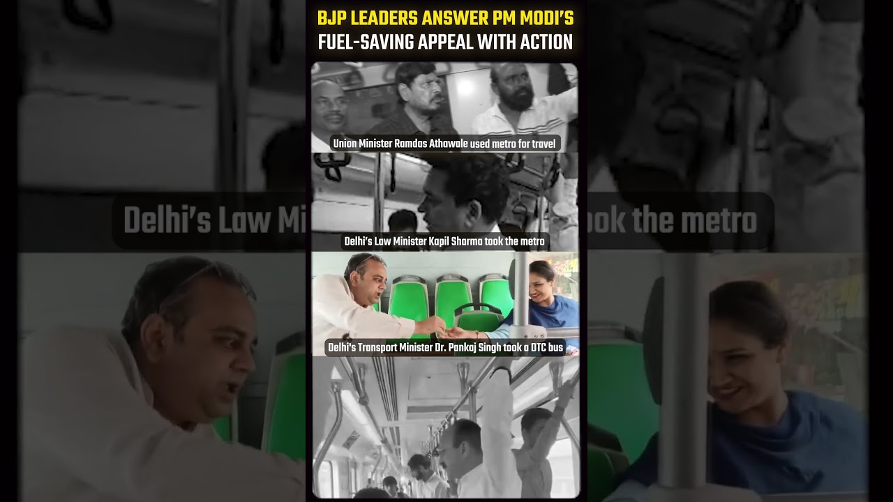 BJP Leaders Embrace PM Modi's Fuel-Saving Call 🚍