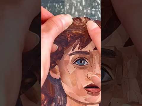 Nancy Wheeler collage (Natalie Dyer) inspired by Stranger Things and made from upcycled magazines