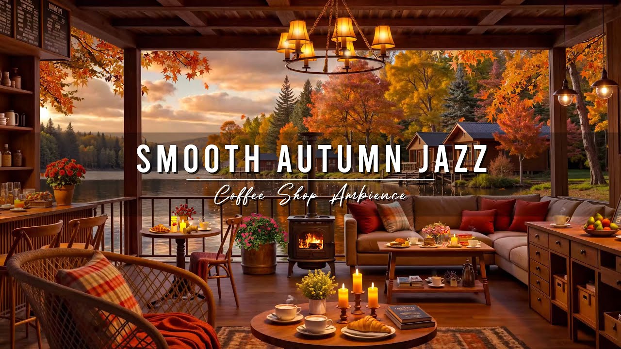 Relaxing Autumn Jazz at Cozy Coffee Shop βοΈ Perfect for Work & Study