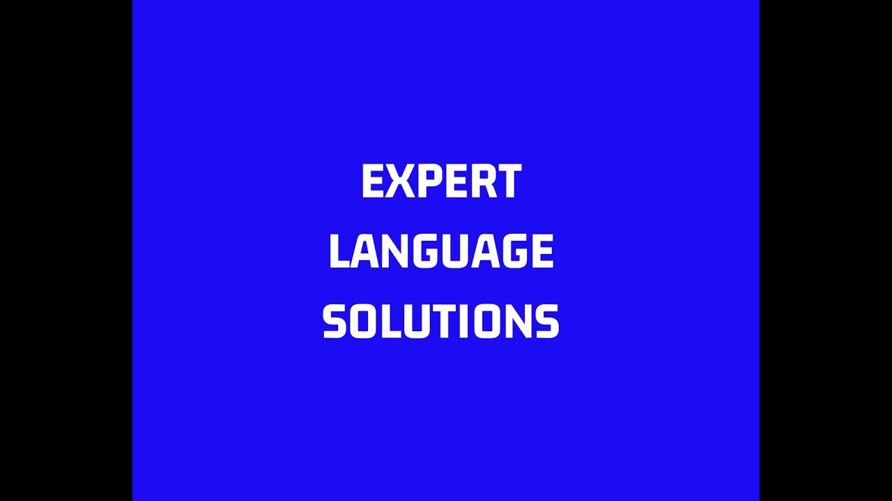 EXPERT LANGUAGE SOLUTIONS