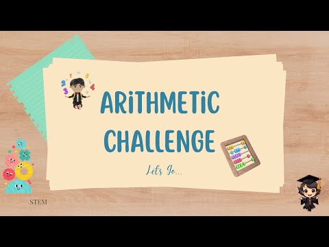 ARITHMETIC CHALLENGE | ADDITION, SUBTRACTION, MULTIPLICATION & DIVISION SPEED MATH