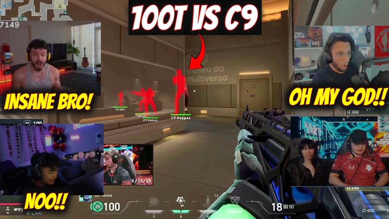 FNS, Tarik, Shanks & S0m React to 100T vs C9 VCT Highlights