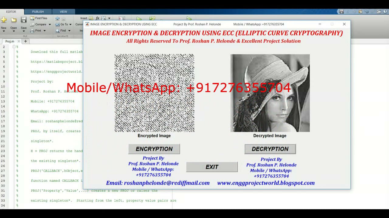 Secure Image Encryption & Decryption with ECC | MATLAB Source Code 🔐