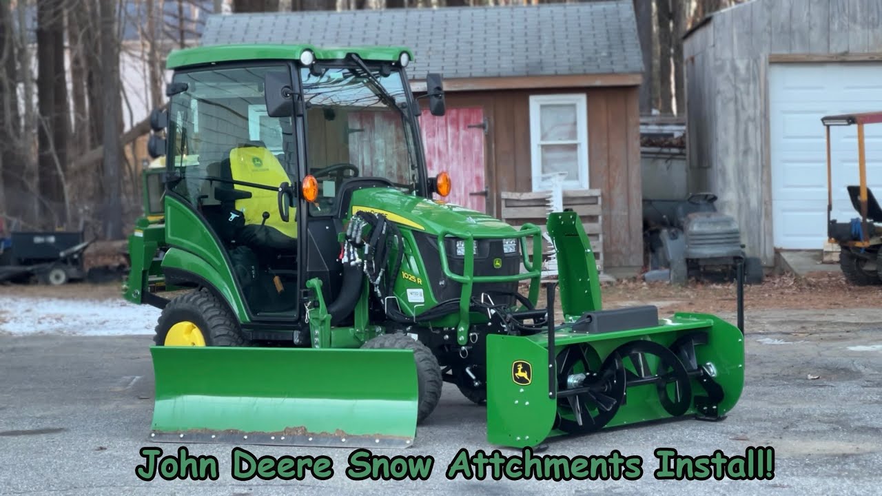 John Deere 1025R Winter Prep: Plow & Blower Setup ❄️