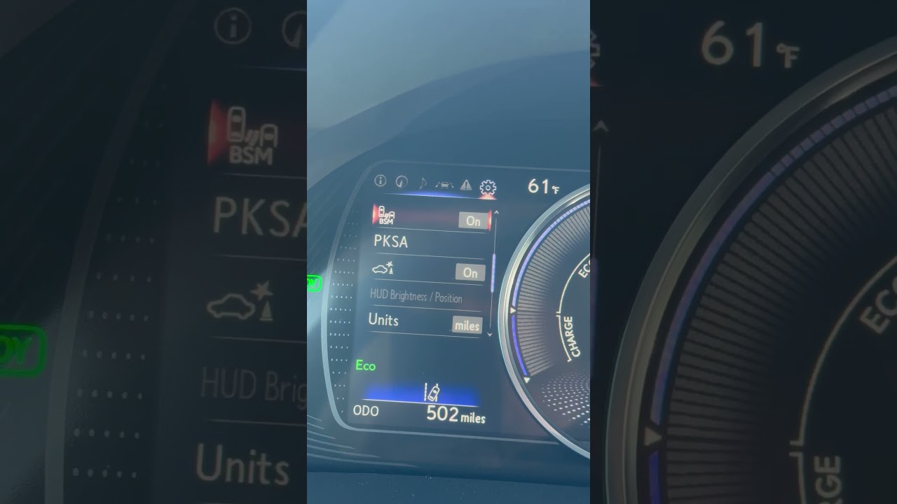 Enable/Disable Blind Spot Monitor on Lexus ES 2023-2025