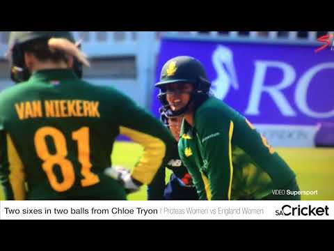 Chloe Tryon slams two sixes in two balls off England