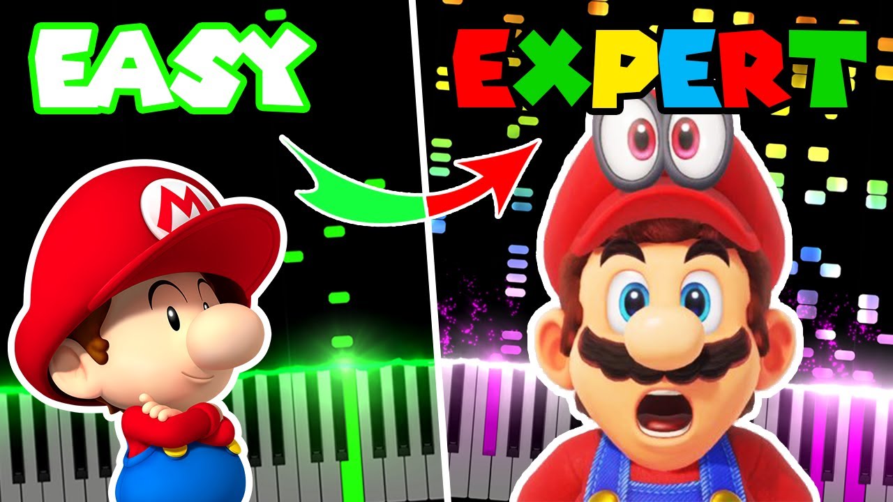 Super Mario Theme: Easy to Expert Piano Sheet 🎹