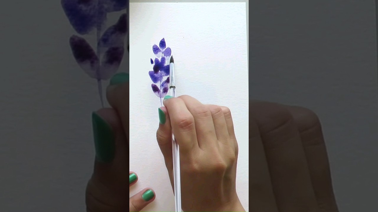 Cómo pintar lavanda en acuarela 🎨