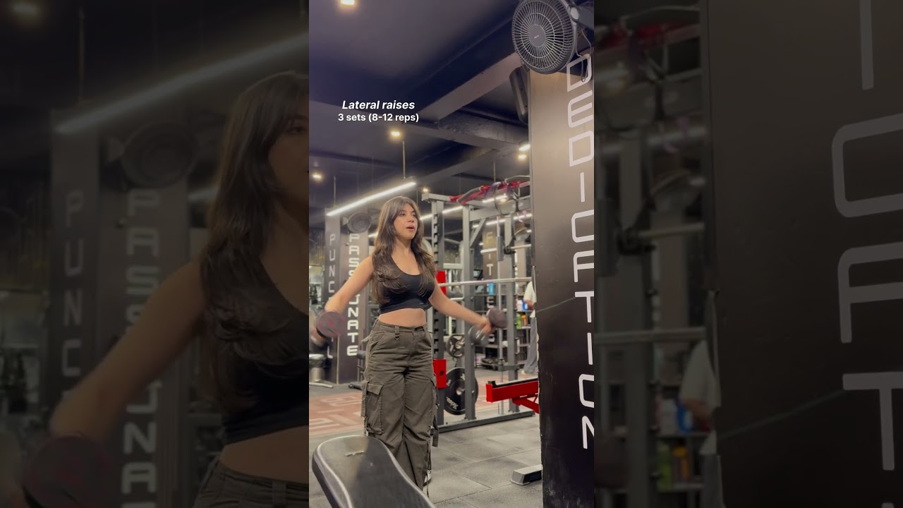 Shoulder workout 🏋️‍♀️ #beginner #gymgirl #workout #gym #viral #fitness #girls #weighttraining