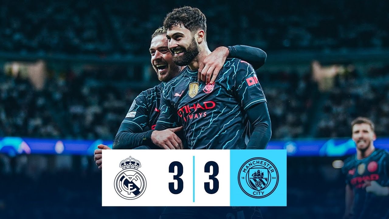 Real Madrid & Man City Draw 3-3 in Champions League Thriller ⚽