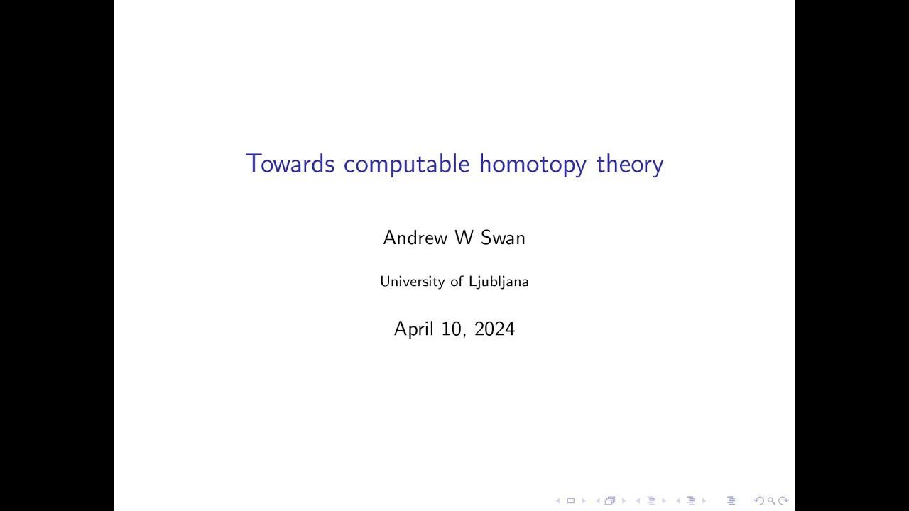 Discovering Computable Homotopy Theory: Insights from Andrew Swan at Leuven Workshop 🌐