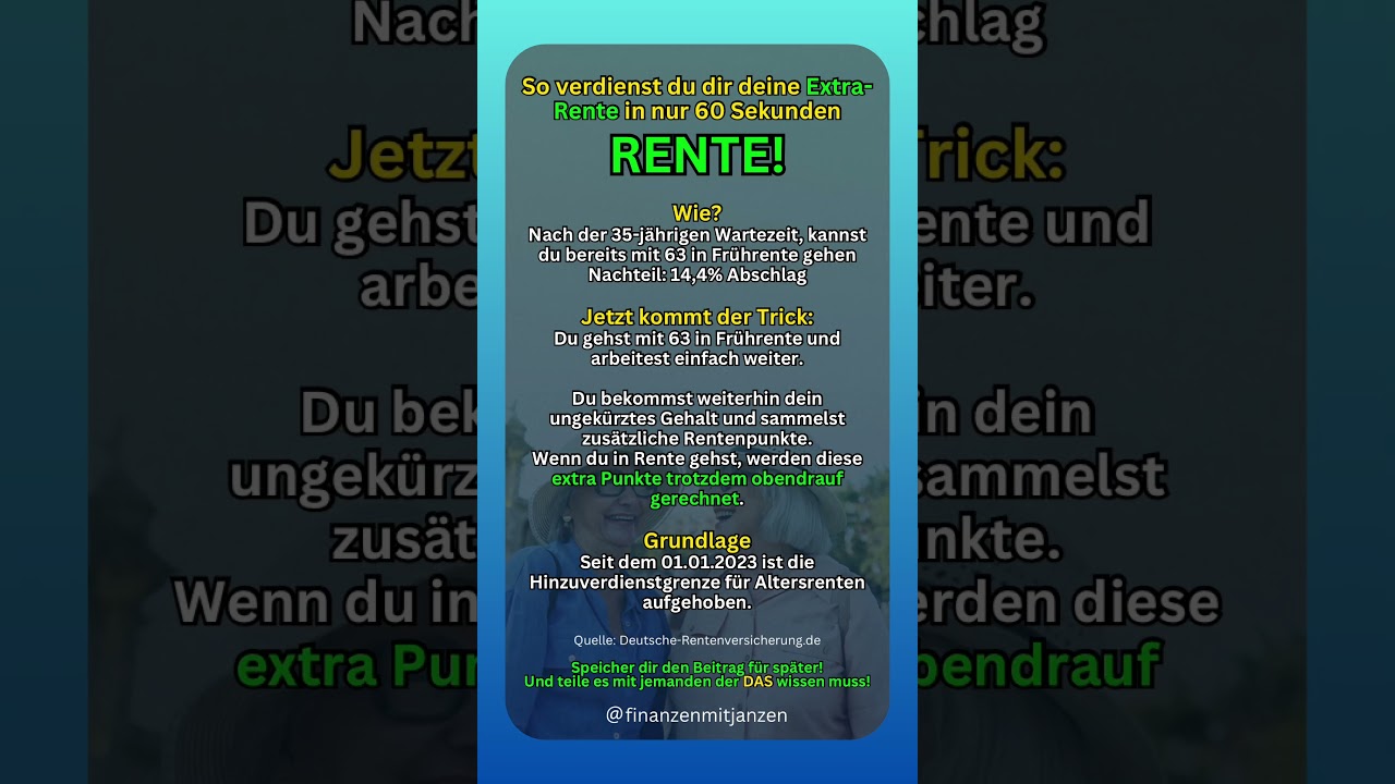 Tipp für mehr Rente! 💰