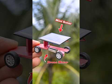 Amazing Solar Powered Car Using Drone Motor | DIY Project #shorts #trending #solar #dronemotor