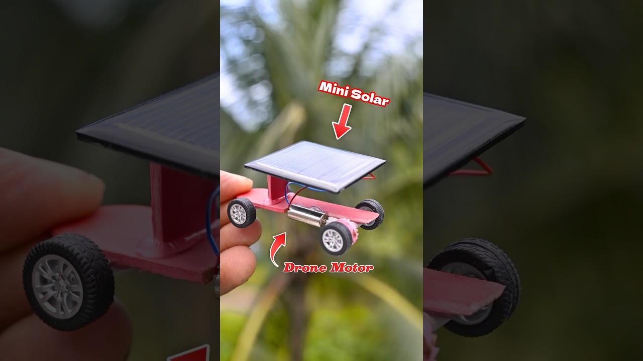 Innovative Solar-Powered Car Built with Drone Motor 🚗✨