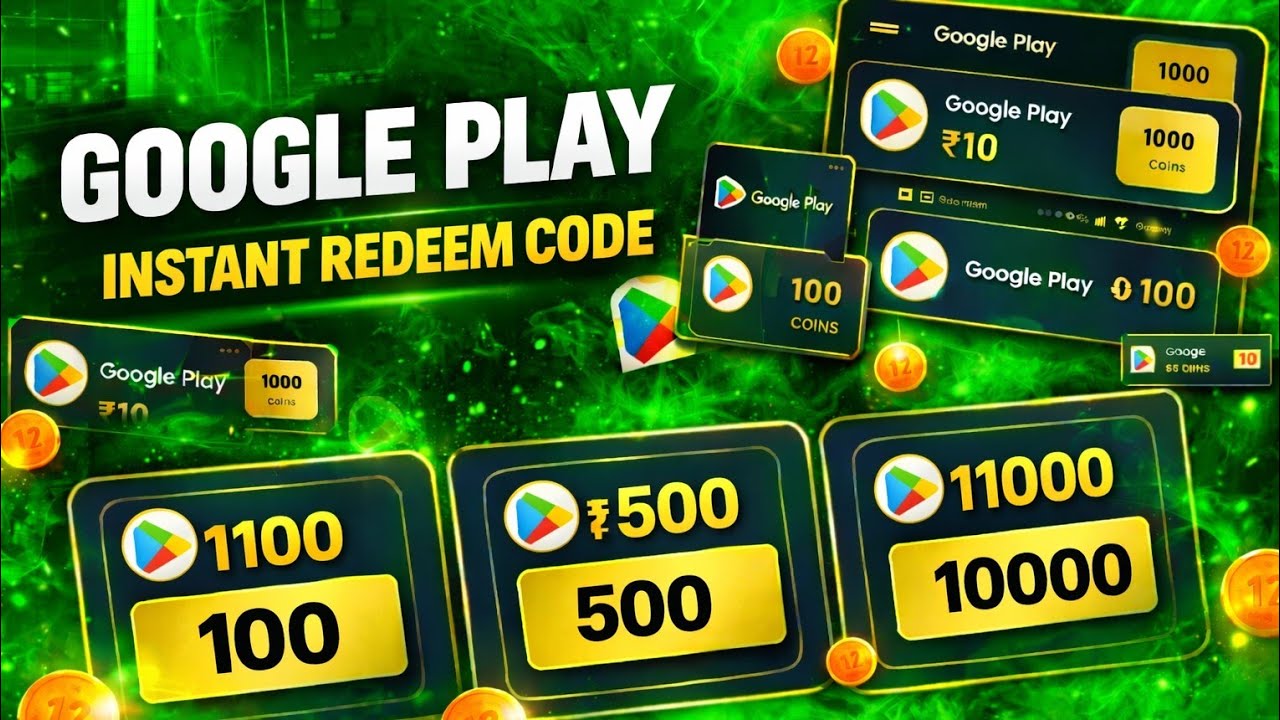 Free Google Play Redeem Codes 🔥 | Get 500 Codes Now