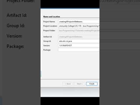 Creating A Project In NetBeans
