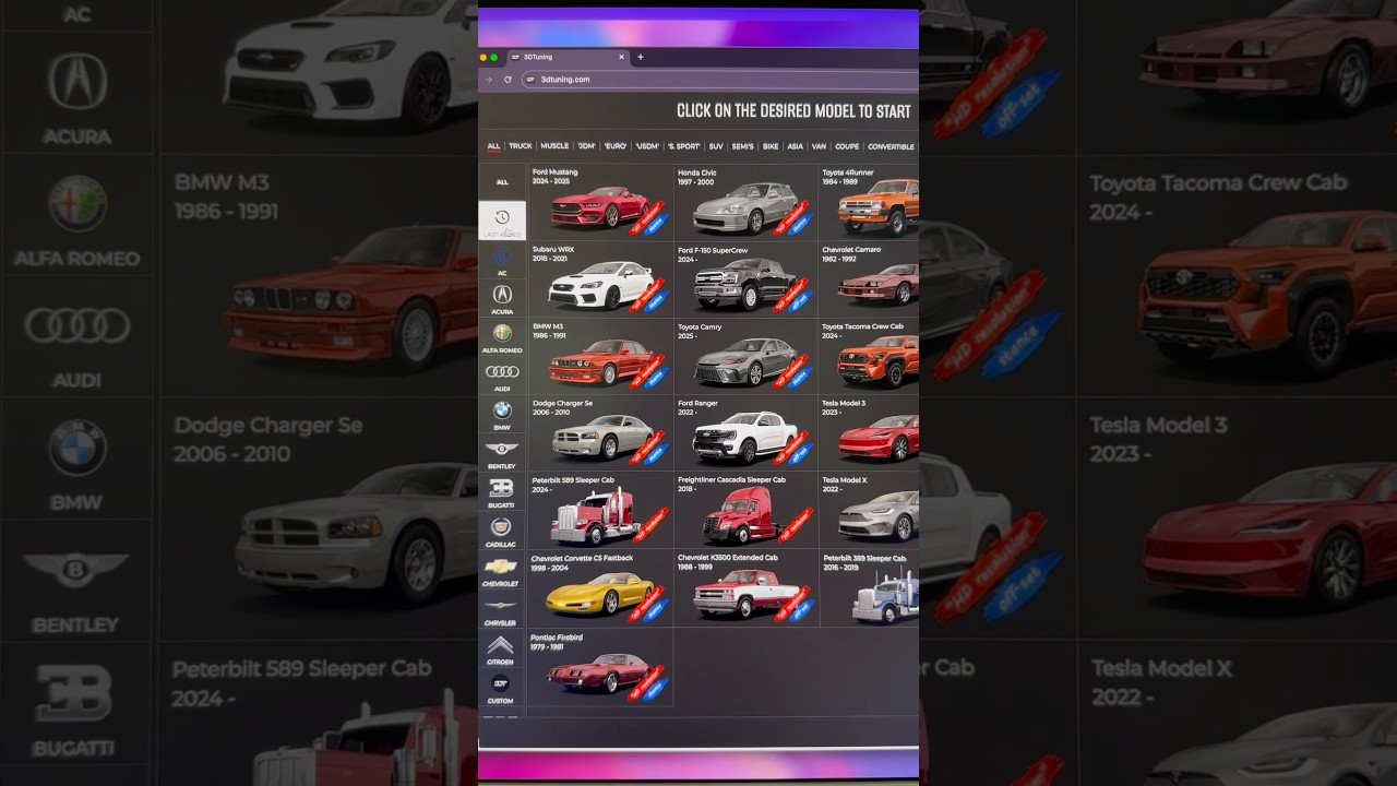 Customize Nearly Any Car 🚗