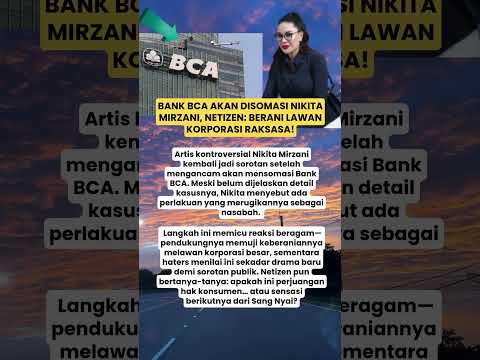 Bank BCA salah pilih lawan #shortvideo #bankbca #somasi #nikitamirzani