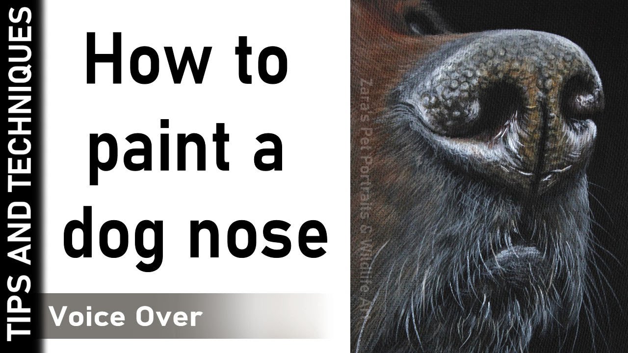 How to Paint a Realistic Dog Nose 🎨