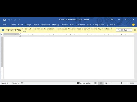 How to Disable protected view in MS EXCEL or WORD FIXED