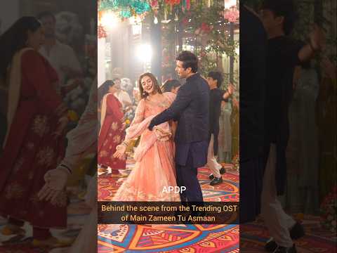 Feroze Khan and #HibaBukhari behind the scenes of the OST shoot for Main Zameen Tu Asmaan .