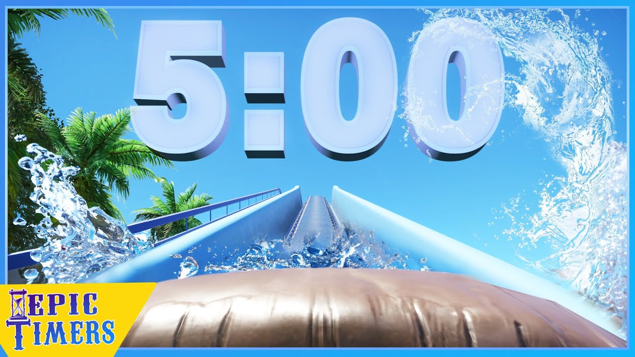 5-Minute Water Roller Coaster Countdown ⏱️