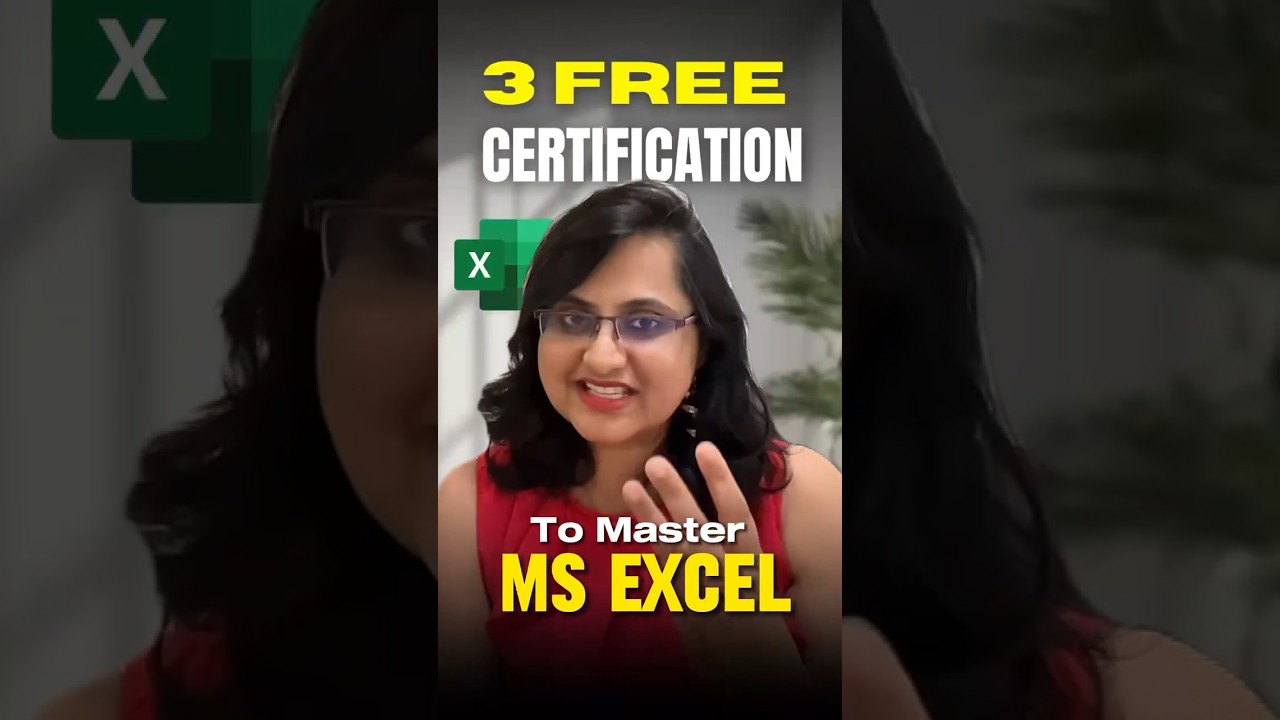 🚀Paid 3 Certifications for MS Excel. Read caption! #excel #finance #accounts #data #freshers