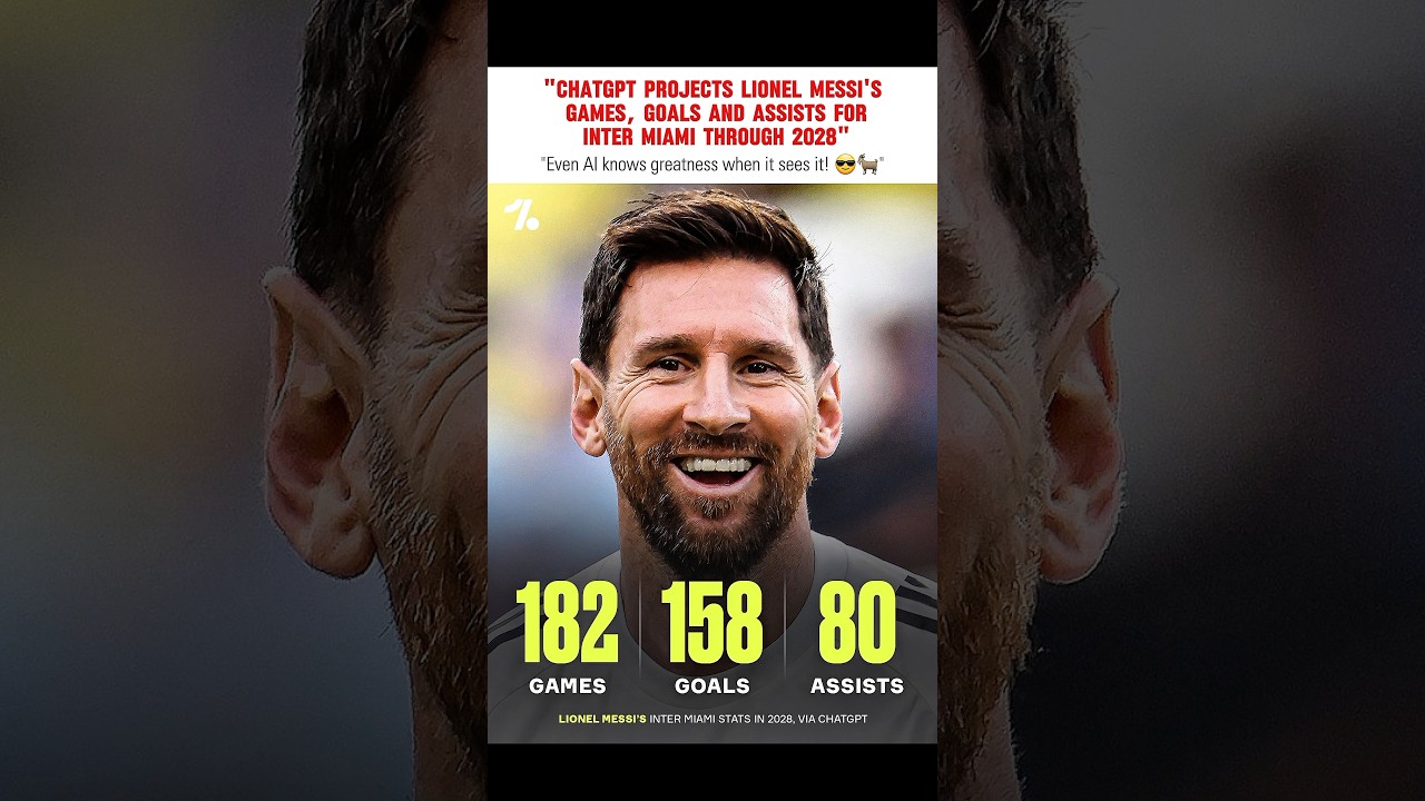 AI Predicts Messi's Miami Future #Messi #InterMiami #MessiStats #Football #MLS #Soccer #SoccerNews
