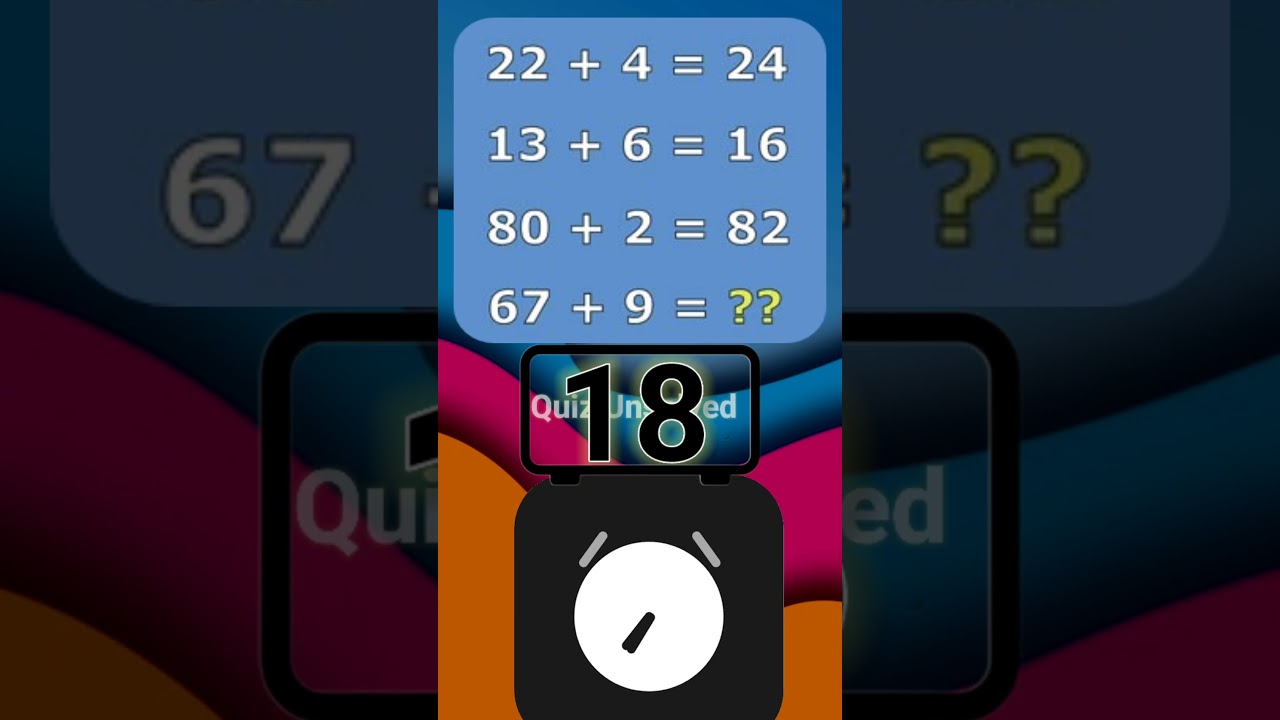 30-Second Math Quiz Challenge | #QuizUnsolved