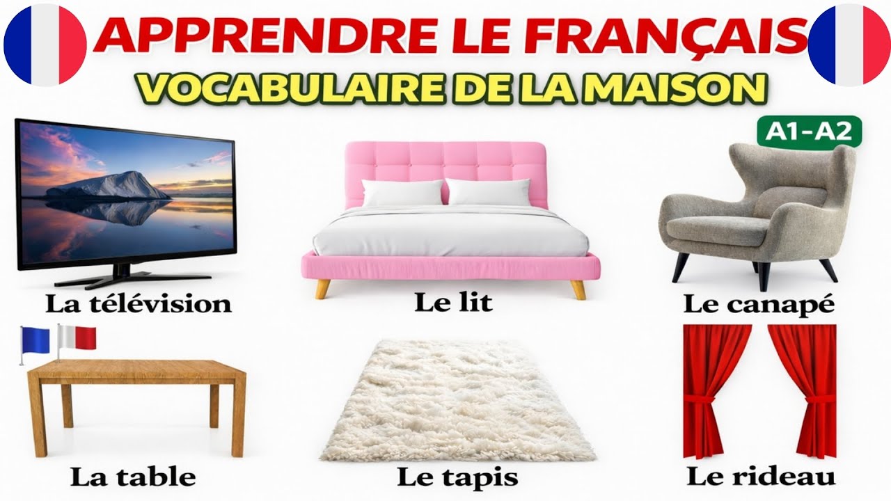 Vocabulaire Maison en Français 🇫🇷 pour Débutants