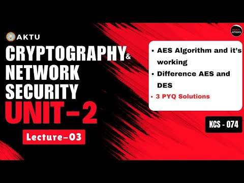 Cryptography & Network Security | Unit-2 | Lec-3 | One Shot | KCS-074  | Aktu Exams| PYQ Solutions