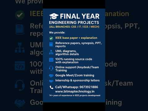 🎓 Final Year Engineering Projects (All Branches: CSE / IT / ECE / MECH)