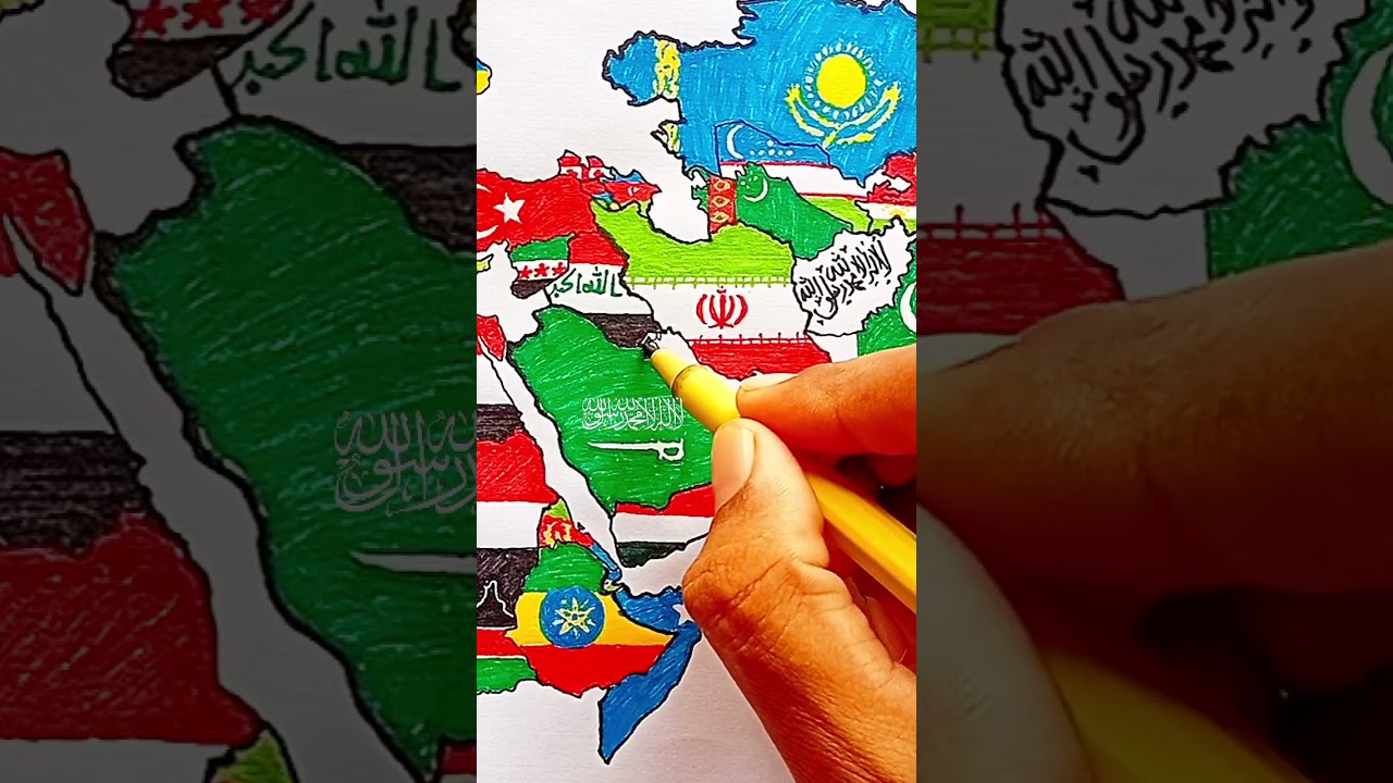 Learn to Draw the Kuwait Flag Map 🇰🇼 – Step-by-Step Guide