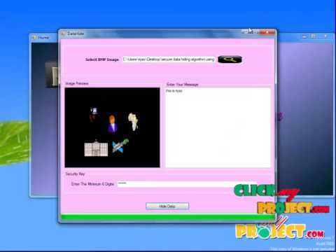 Final Year Projects | Secure Data Hiding Algorithm using Encrypted Screte Message